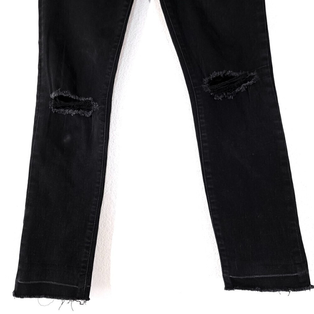ABERCROMBIE & Fitch Harper Super Skinny Jeans in Distressed Black 27 Y2k Minimal - Picture 7 of 13
